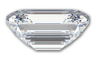 Emerald geslepen diamant zij aanzicht Emerald-geslepen-diamant-zij-aanzicht